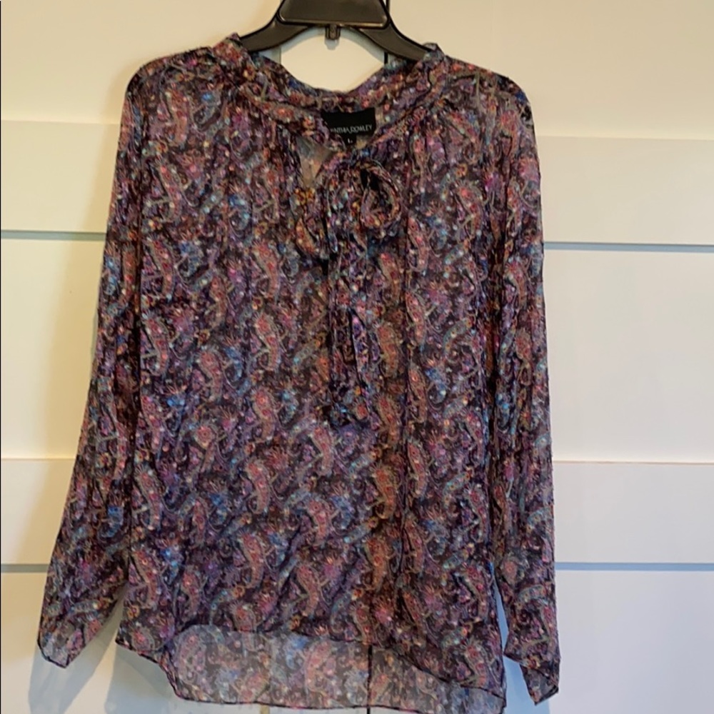 Cynthia Rowley Sheer Silk Blouse